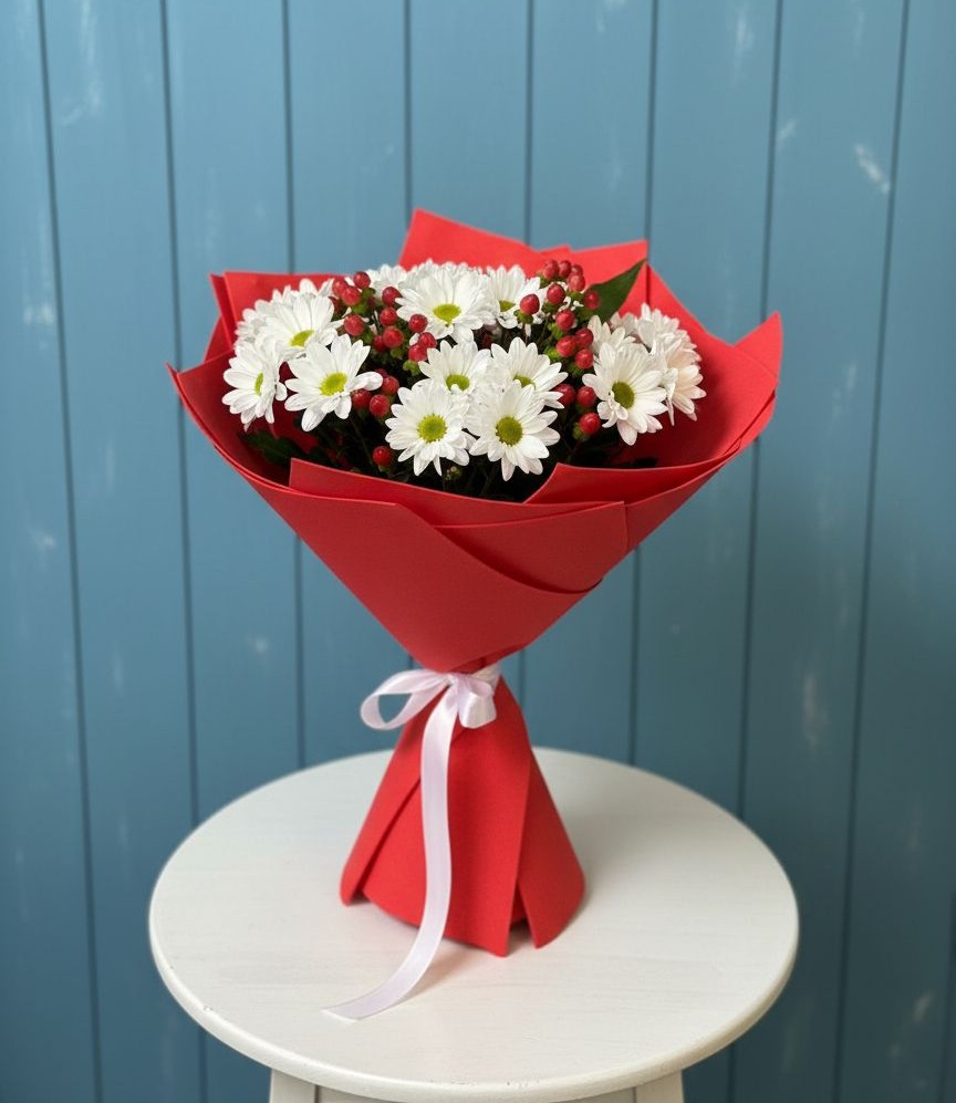 Букет цветов из: Хризантемы в Новокуйбышевске Самарская область