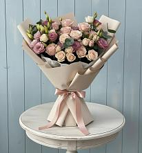 Букет цветов из:  Розы и Лизиантусы #REPLACE_PRED# Новокуйбышевске Самарская область