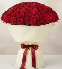 Букет 101 Красная роза Милано в Новокуйбышевске Самарская область