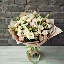 Букет цветов из:  Альстромерии, Розы и Хризантемы #REPLACE_PRED# Новокуйбышевске Самарская область