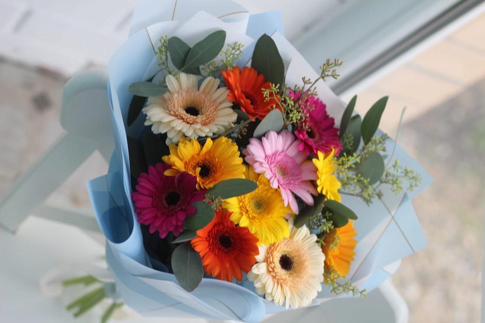 Букет цветов из: Герберы в Новокуйбышевске Самарская область