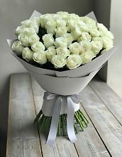 Букет 35 Белых роз в Новокуйбышевске Самарская область