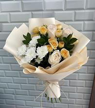Букет цветов из:  Розы и Хризантемы в Новокуйбышевске Самарская область