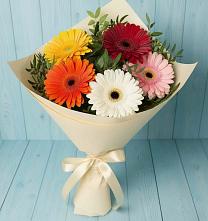 Букет цветов из:  Герберы в Новокуйбышевске Самарская область
