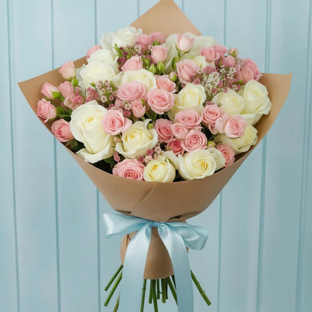 Букет цветов из: Розы в Новокуйбышевске Самарская область