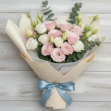 Букет цветов из:  Лизиантусы в Новокуйбышевске Самарская область