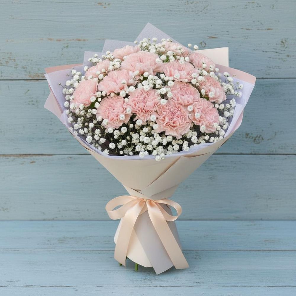 Букет цветов из: Гвоздики в Новокуйбышевске Самарская область