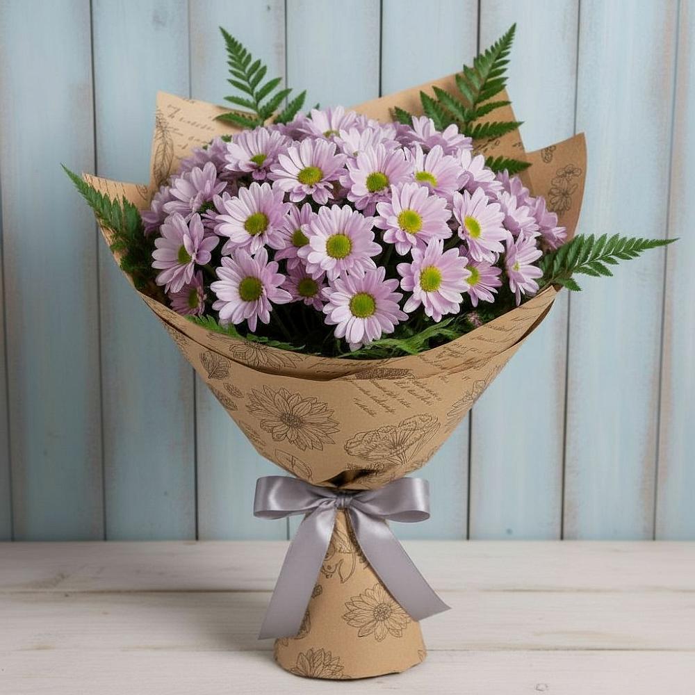 Букет цветов из: Хризантемы в Новокуйбышевске Самарская область