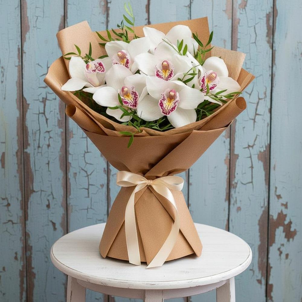 Букет цветов из: Орхидеи и Розы в Новокуйбышевске Самарская область