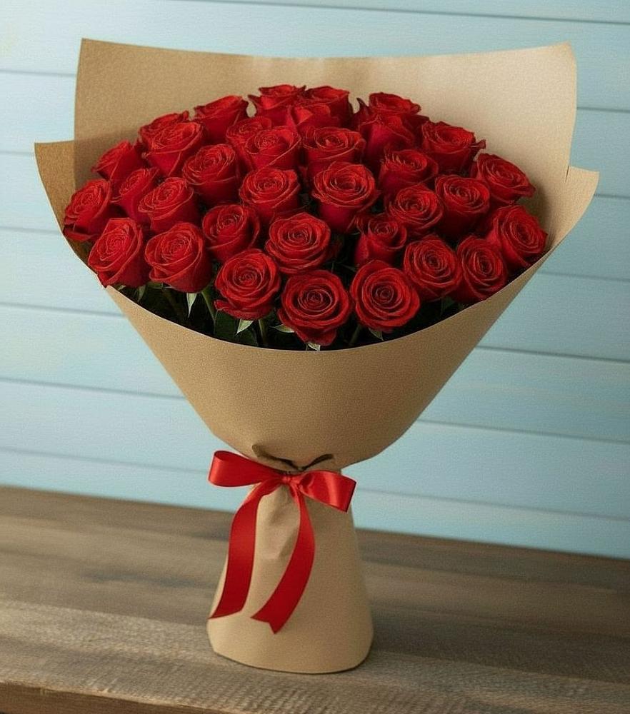 Букет Красные розы Милано в Новокуйбышевске Самарская область