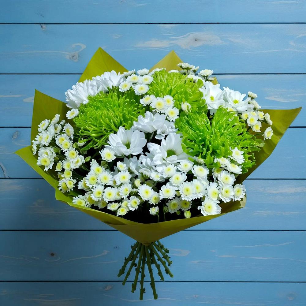 Букет цветов из: Хризантемы в Новокуйбышевске Самарская область