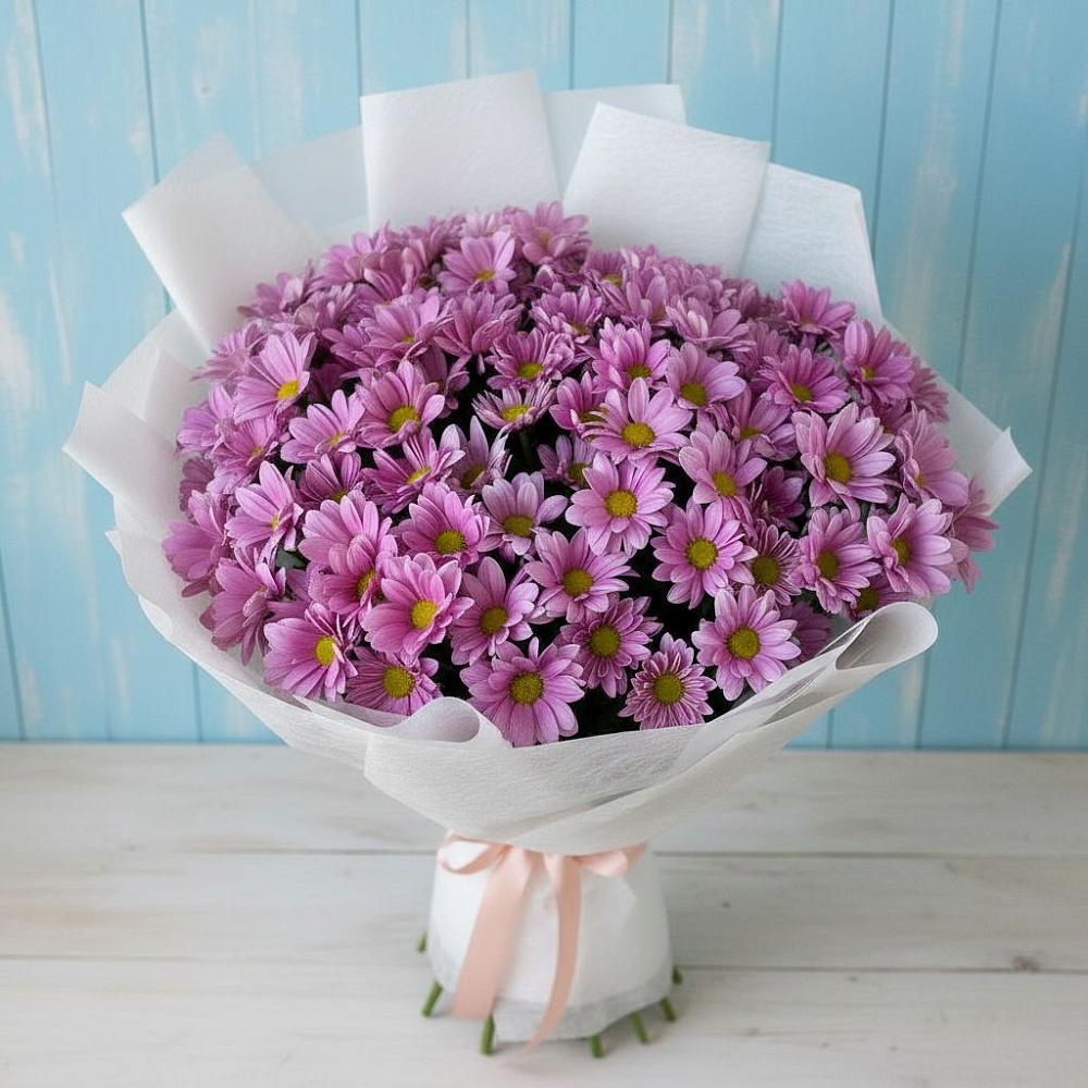 Букет цветов из: Хризантемы в Новокуйбышевске Самарская область