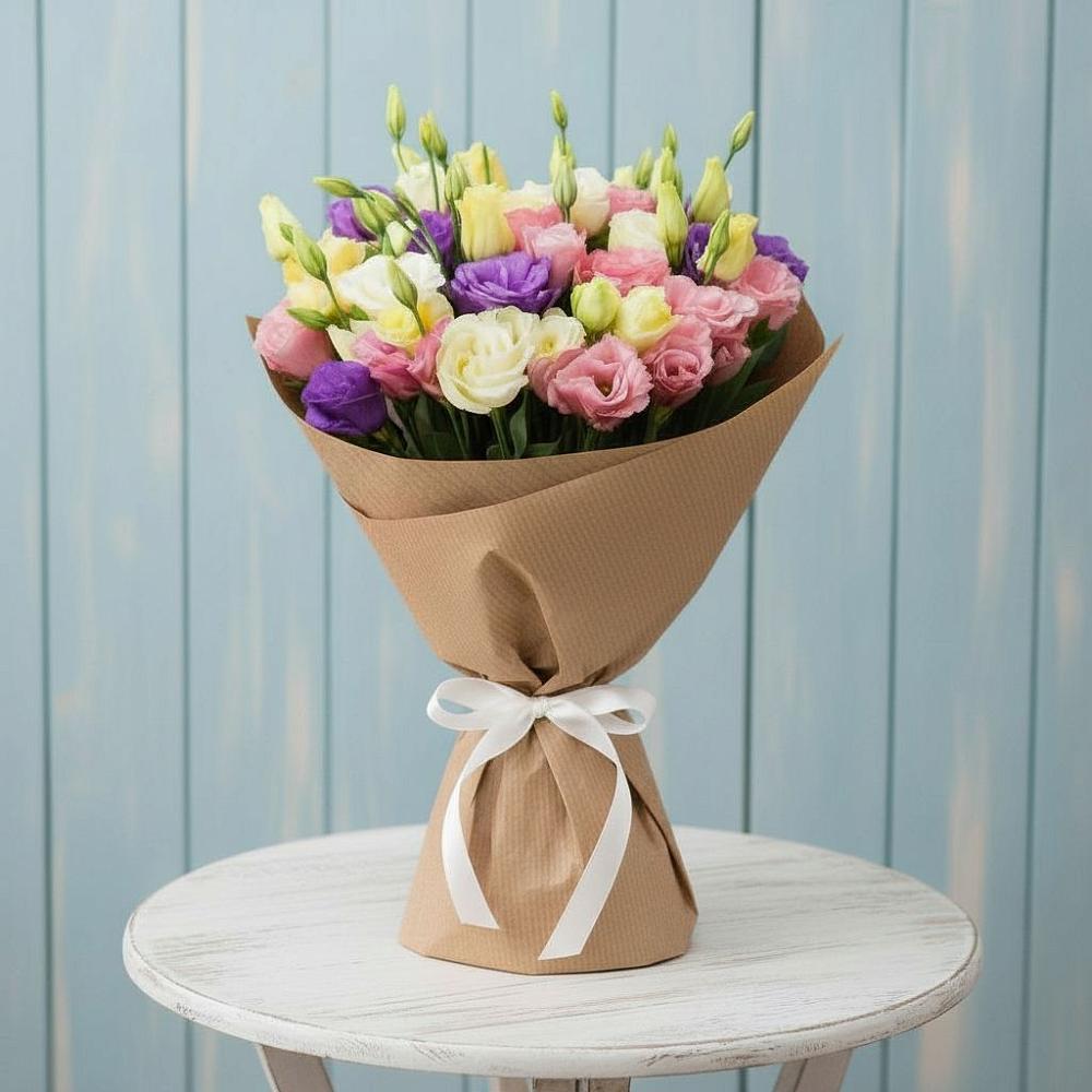 Букет цветов из: Лизиантусы в Новокуйбышевске Самарская область