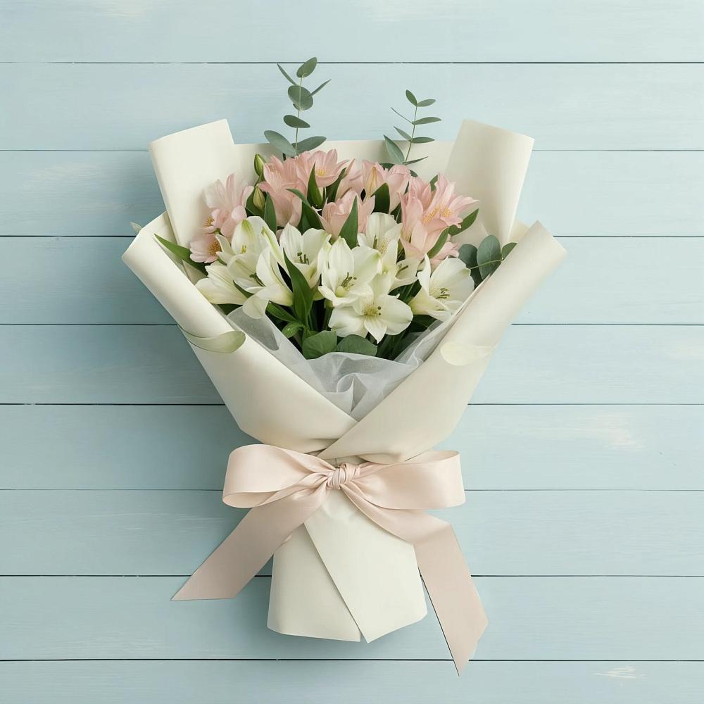 Букет цветов из: Альстромерии в Новокуйбышевске Самарская область