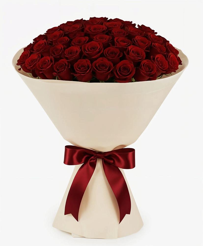 Букет 101 Бордовая роза Блэк Бакарра в Новокуйбышевске Самарская область