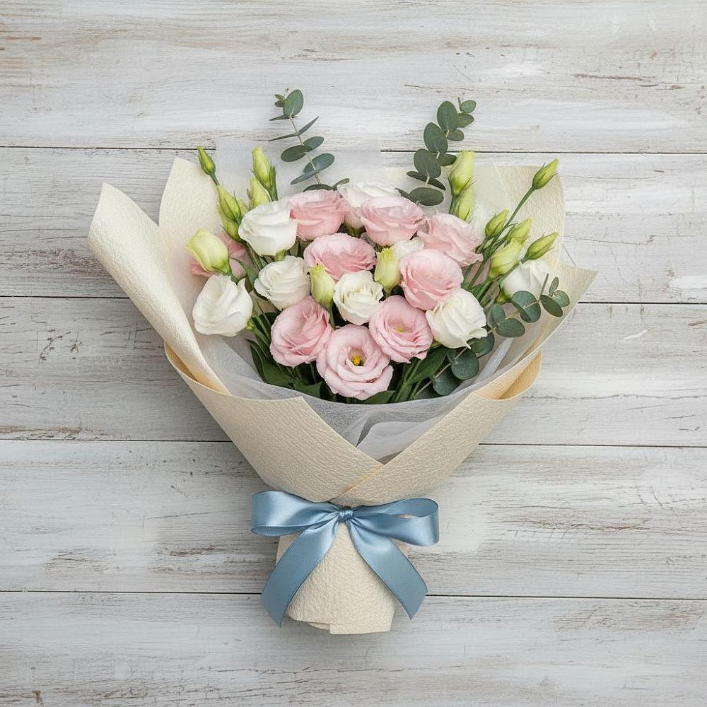 Букет цветов из: Лизиантусы в Новокуйбышевске Самарская область